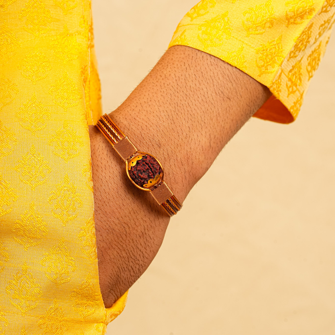Pure Copper Rudraksha Bracelet Original Nepali