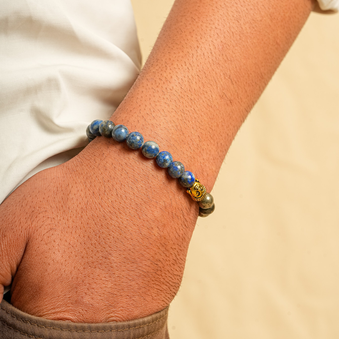 Pyrite & Lapis Lazuli for Wisdom, Success, Wealth & Abundance