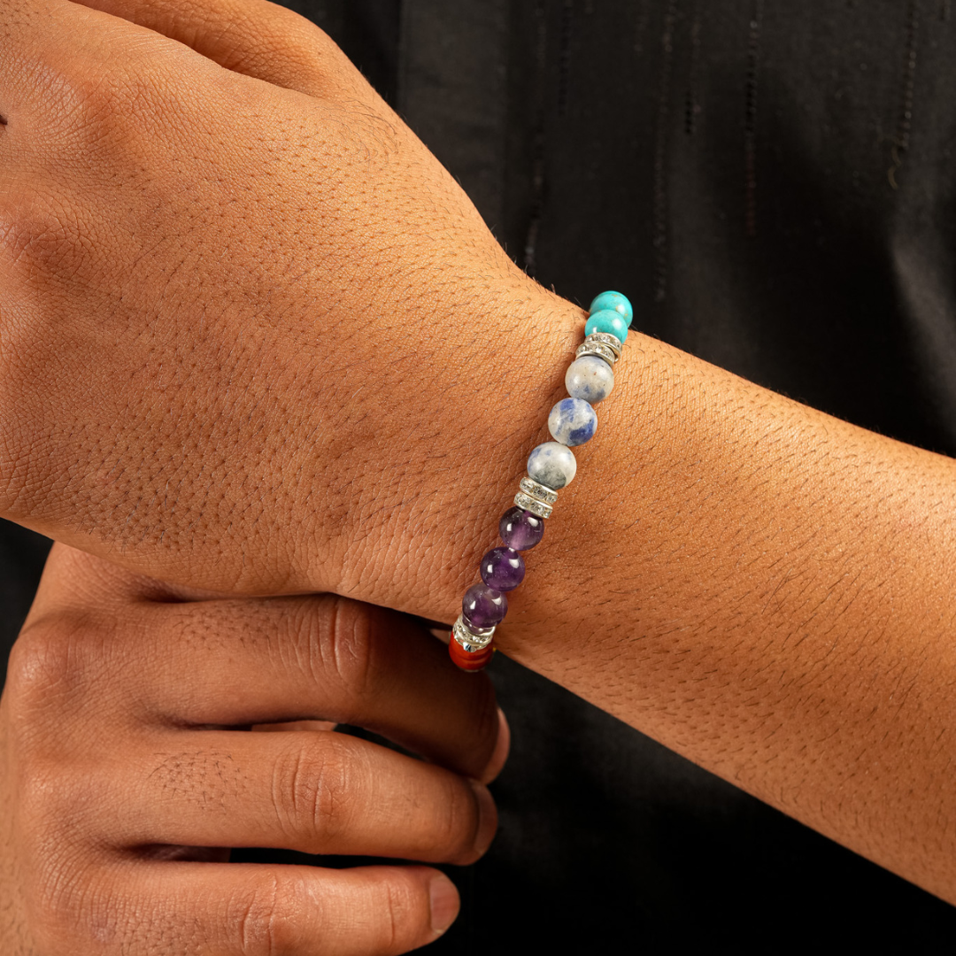 7 Chakra Natural Stone Bracelet