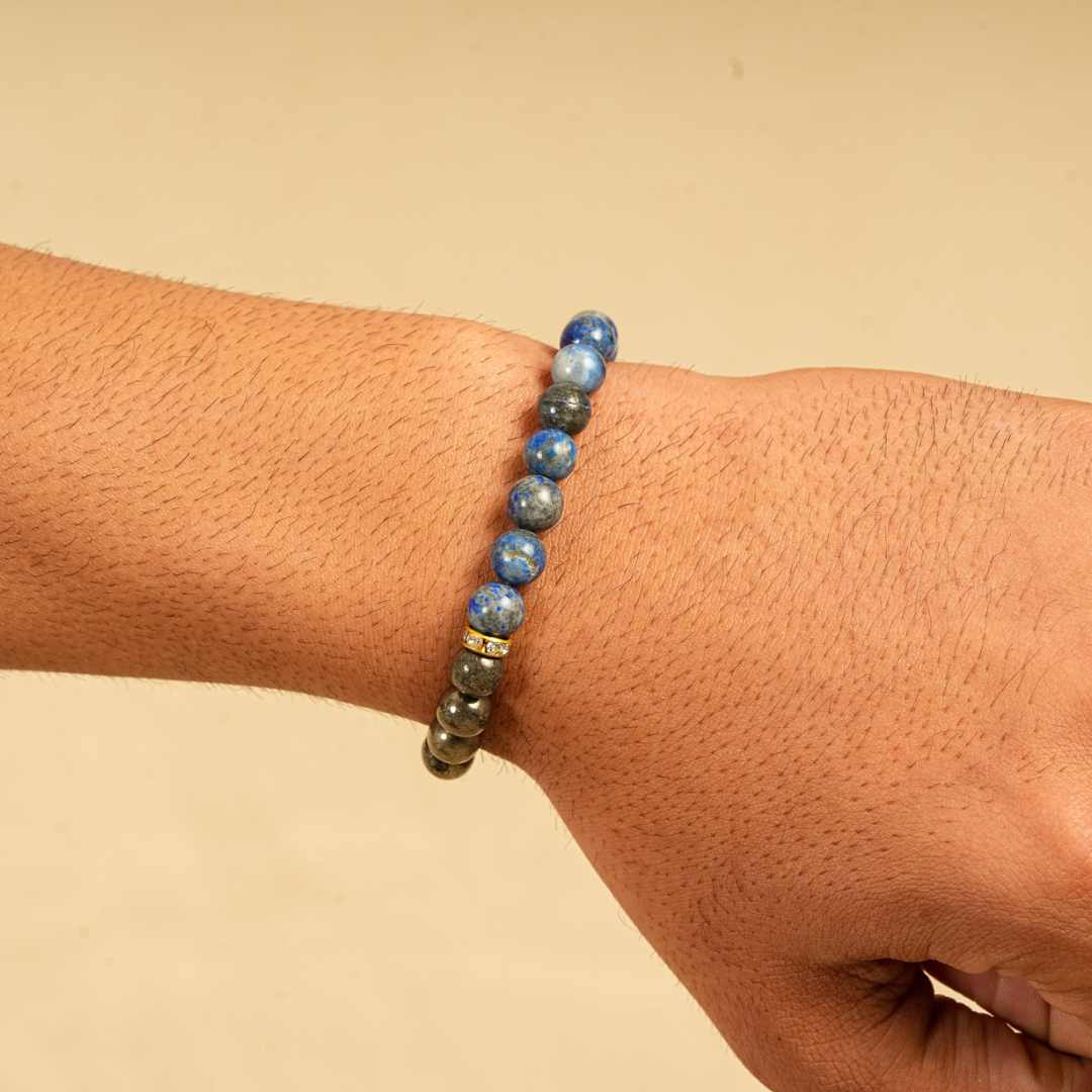 Pyrite & Lapis Lazuli for Wisdom, Success, Wealth & Abundance