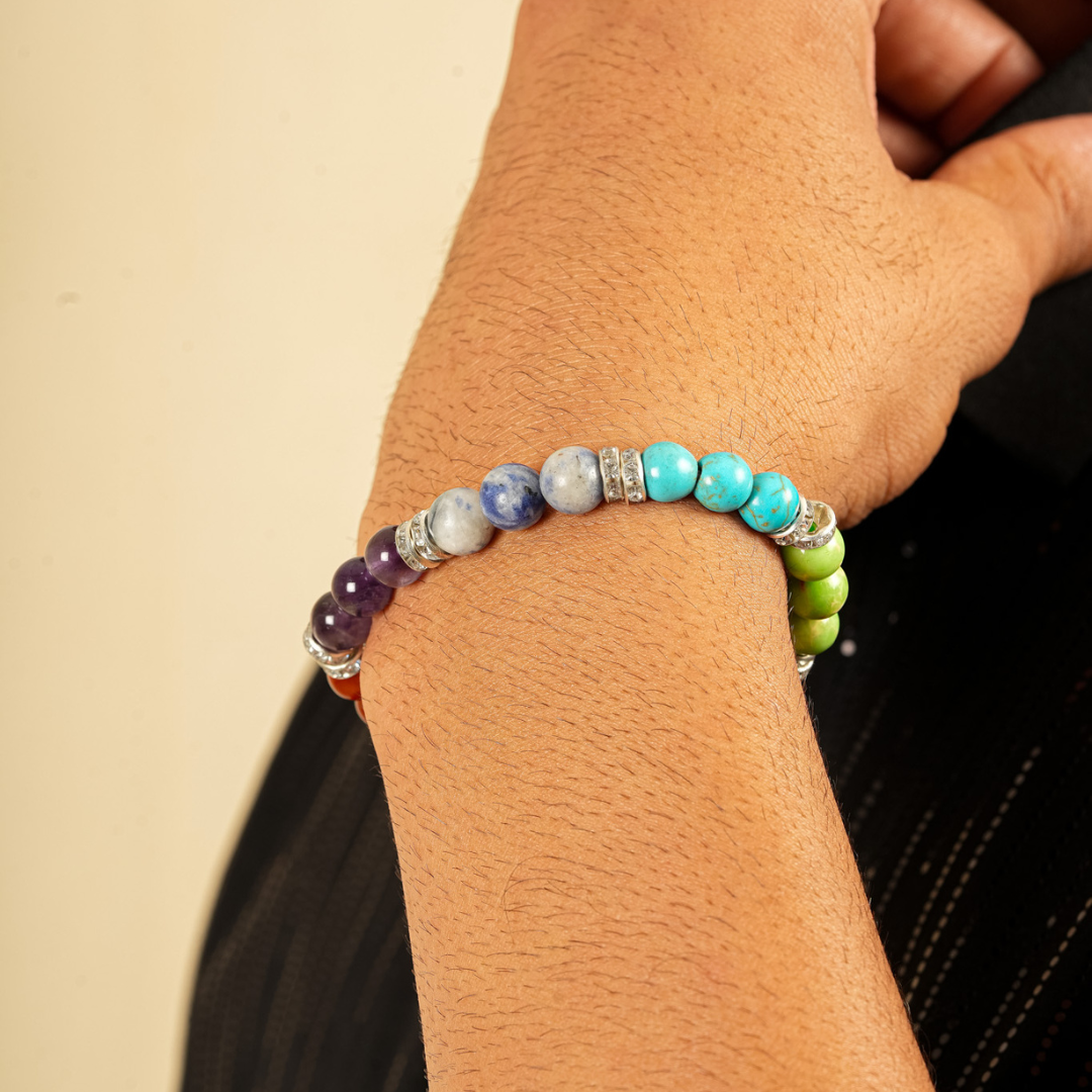 7 Chakra Natural Stone Bracelet