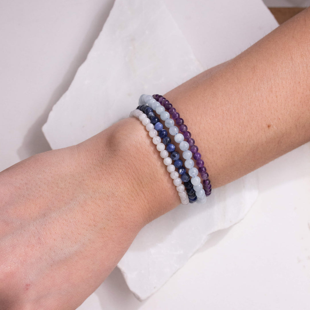 Pisces Zodiac Energy Stone Stack of 4 Bracelet