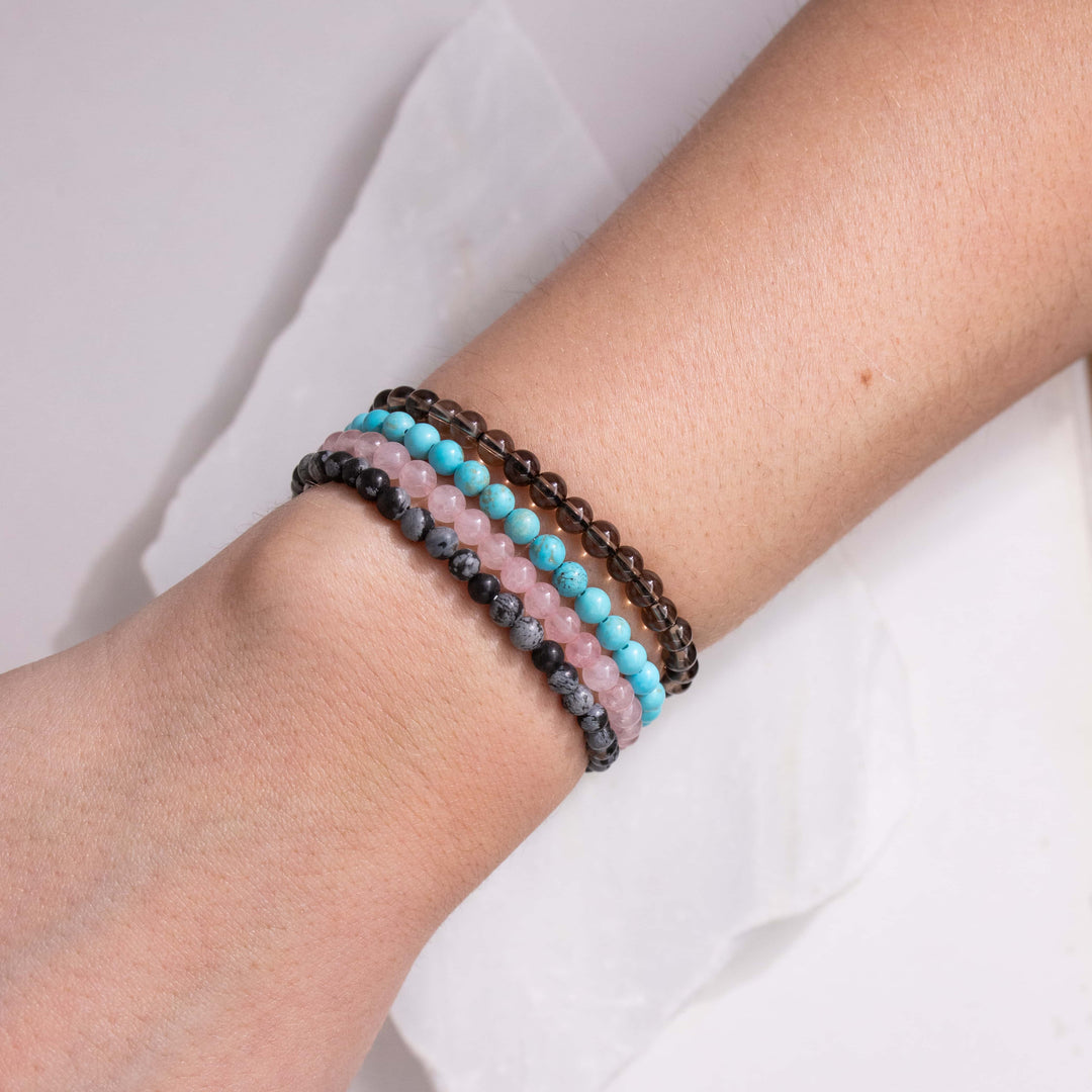 Scorpio Zodiac Energy Stone Stack of 4 Bracelet