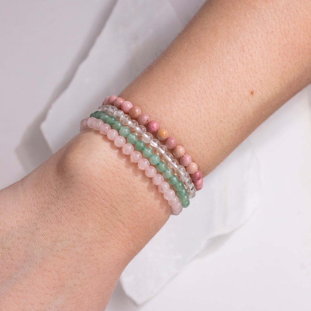 Taurus Zodiac Energy Stone Stack of 4 Bracelet