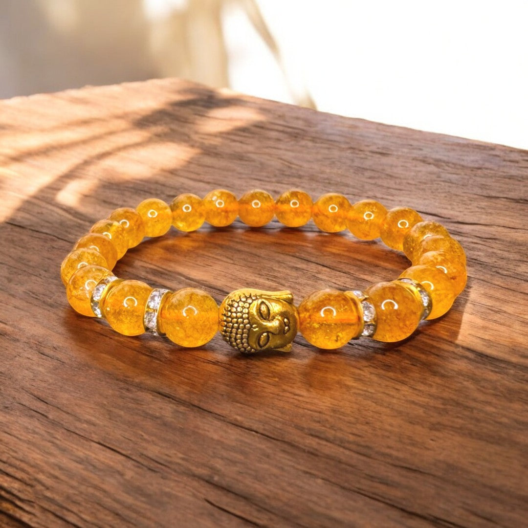 Citrine Natural Stone Buddha Bracelet