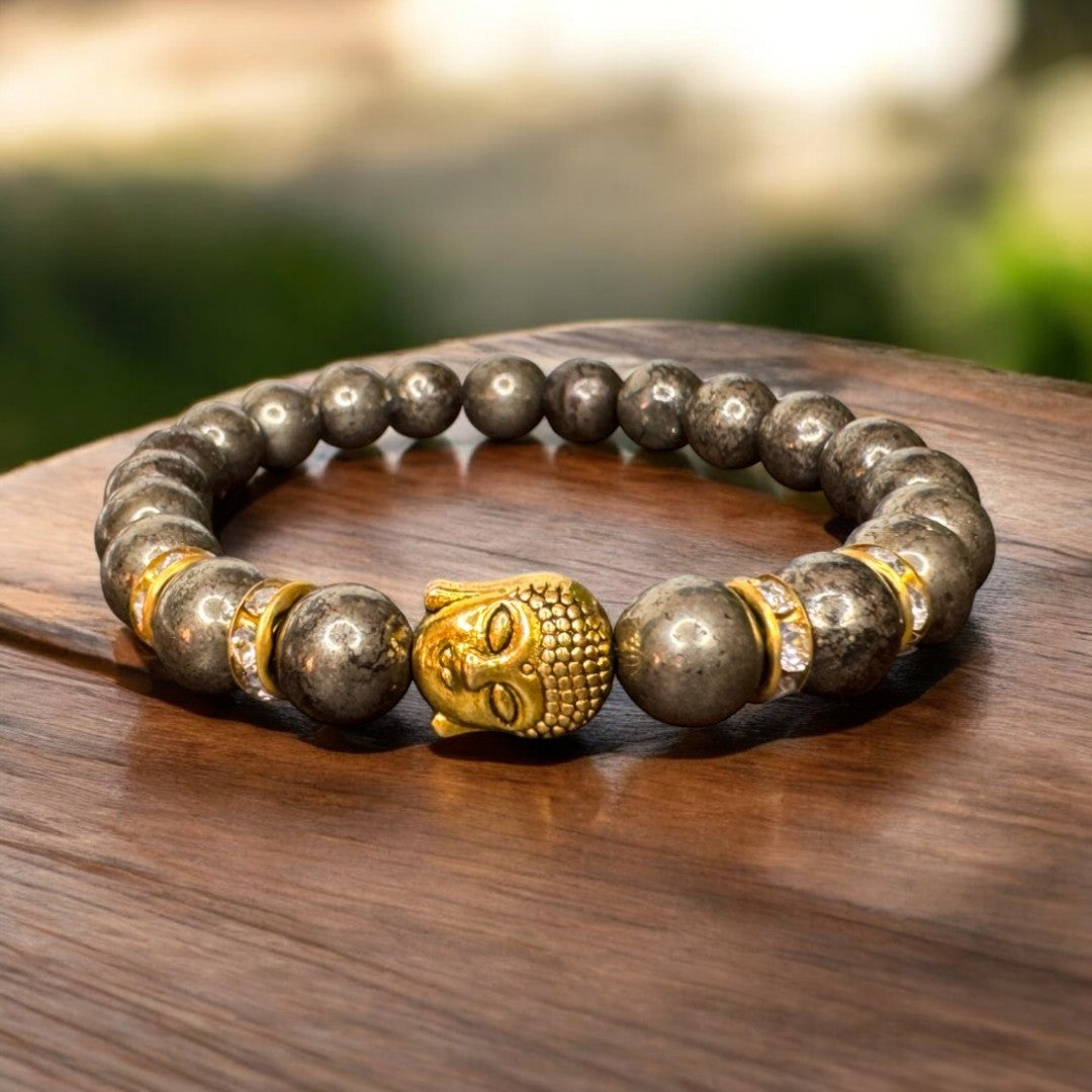 Pyrite Natural Buddha Stone Bracelet