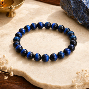 Blue Tiger Eye Bracelet 8mm beads hero image