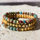 Multi Imperial Jasper & Rosewood Stack - Set of 3