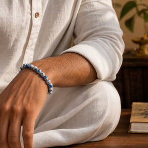 Rare K2 Stone Bracelet 8mm worn on man's wrist
