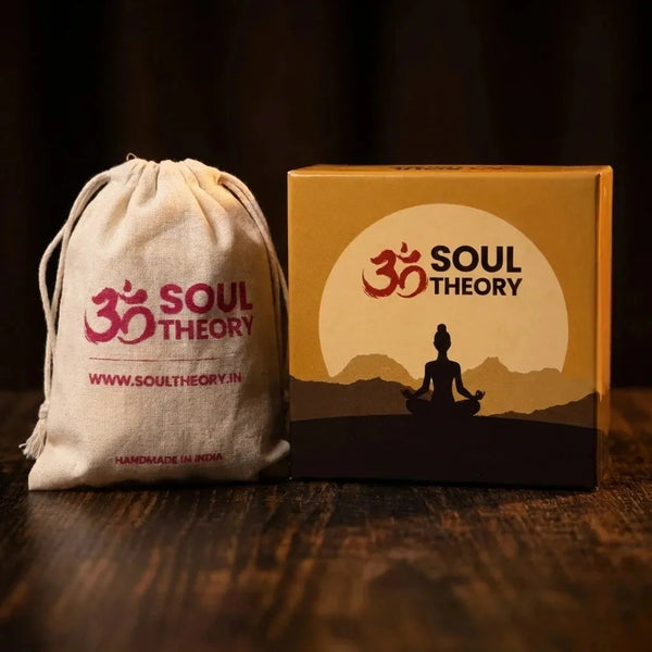 Soultheory gift box with handmade in India cotton pouch - standard packaging