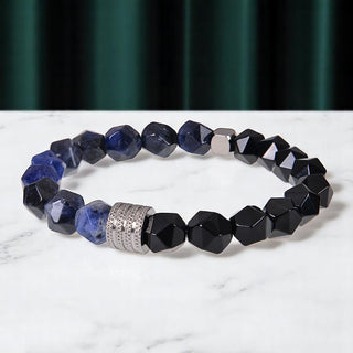 Lapis Lazuli & Obsidian Bracelet – Wisdom, Protection & Inner Strength