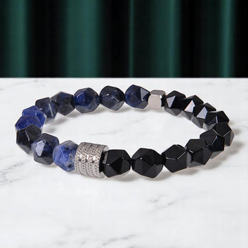 Lapis Lazuli & Obsidian Bracelet - Wisdom, Protection & Inner Strength