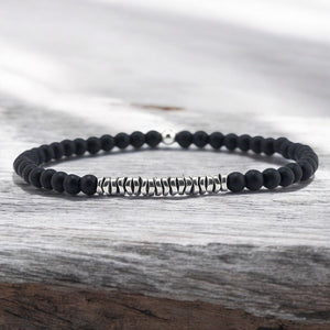 Black Onyx Matte Natural Stone Bracelet