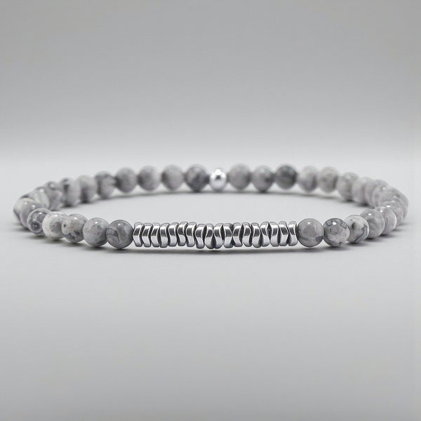 Grey Jasper Natural Stone Bracelet