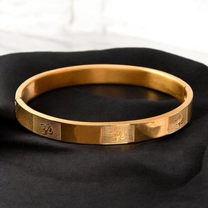 Om Kada Bracelet (IGP Premium Gold Plating) — worn on wrist