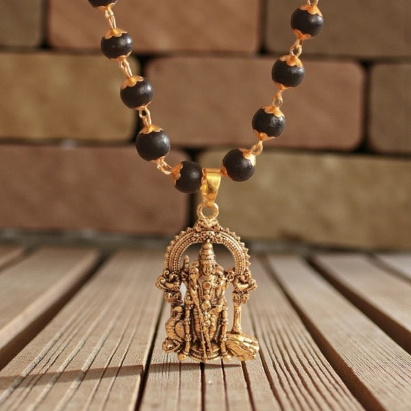 Lord Murugan Karungali Malai Silver Gold Cap Certified