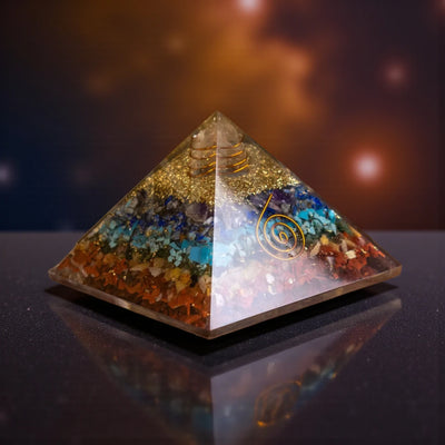 7 Chakra Pyramid - Full-Body Energy Balance & Aura Cleansing Tool - Soultheory certified