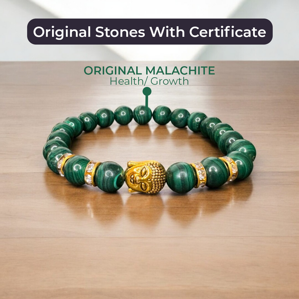 Original Malachite Natural Stone Buddha Bracelet
