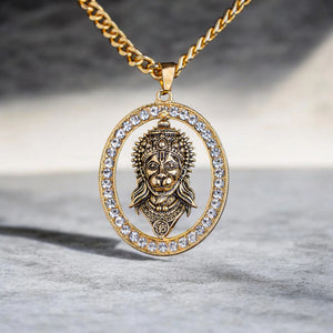 Hanuman Ji Face Pendant Necklace