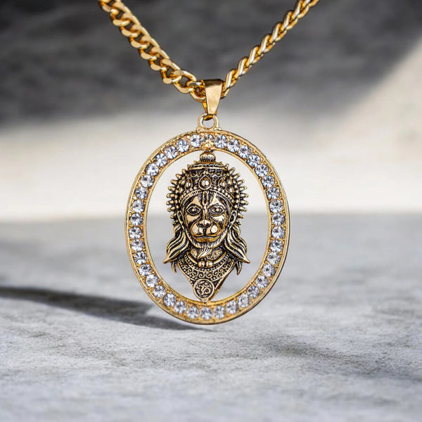 Hanuman Ji Face Pendant Necklace