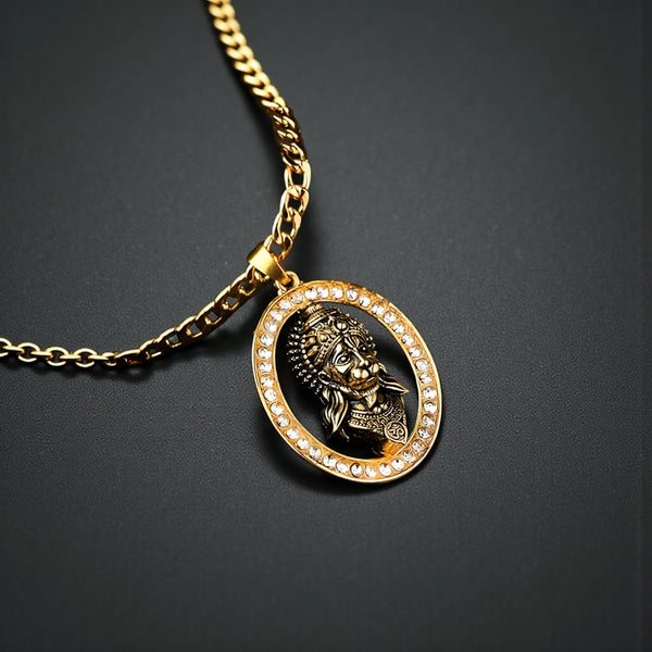 Hanuman Ji Face Pendant Necklace