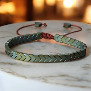 Zen Master Couple Combo - Mint Hematite Arrow & Amethyst Bracelets