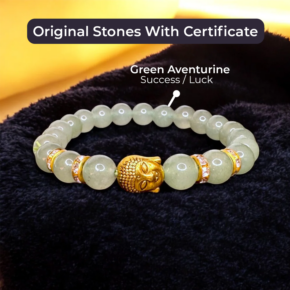 Green Aventurine Natural Buddha Stone Bracelet