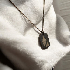 Hanuman Chalisa Kavach Necklace (Black) — worn on wrist