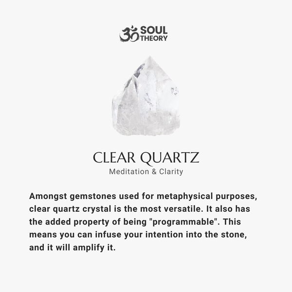 Clear Quartz (Sphatik) Natural Stone Buddha Bracelet