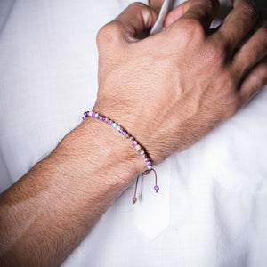Tibetan Energy Purple Imperial Jasper Natural Stone Bracelet