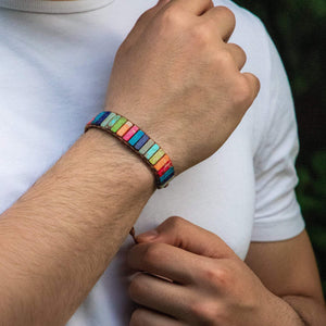 7 Chakra Rainbow Jasper Wrap Bracelet