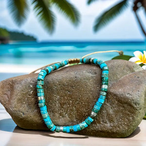 Blue imperial Jasper Natural Stone Bracelet For Stress Relief, Protection, and Spiritual Growth