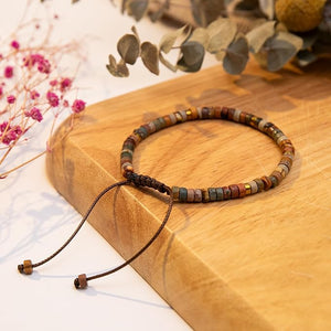Picasso Jasper Natural Stone Bracelet For Creativity, Stress Relief, and Protection