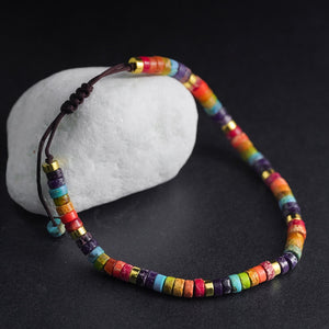 Chakra Natural Stone Bracelet for Energy Balance, Healing, and Positivity