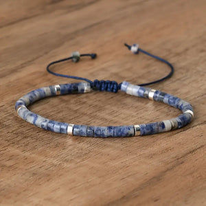 Blue Dot Natural Stone Bracelet For Focus, Protection, and Inner Calm — Soultheory certified