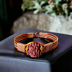 9 Mukhi Original Nepali Pure Copper Rudraksha Bracelet - Nau Mukhi