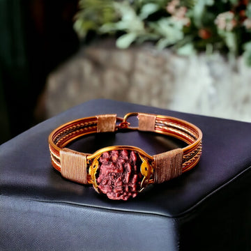 9 Mukhi Original Nepali Pure Copper Rudraksha Bracelet - Nau Mukhi