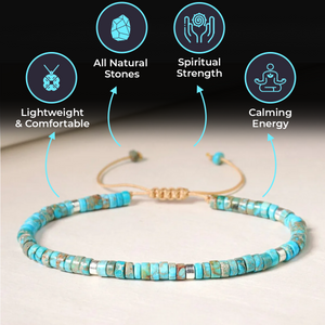 Blue imperial Jasper Natural Stone Bracelet For Stress Relief, Protection, and Spiritual Growth