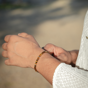 Tiger Eye Natural Stone Bracelet For Confidence, Protection, and Energy