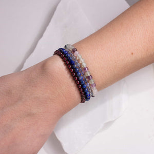 Capricorn Zodiac Energy Stone Stack of 4 Bracelet