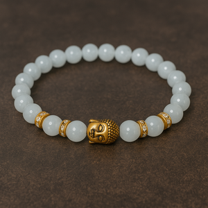Aquamarine Natural Stone Buddha Bracelet