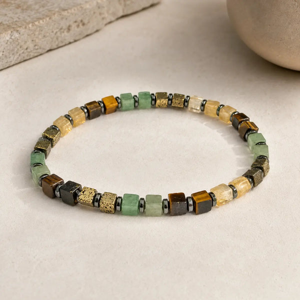 Money Magnet with Pyrite, Tiger Eye, Citrine, Green Aventurine & Hematite Bracelet