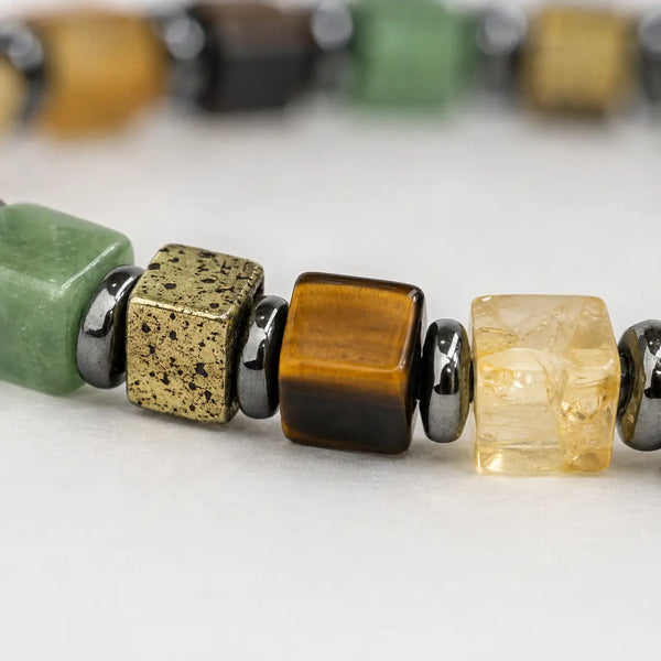 Money Magnet with Pyrite, Tiger Eye, Citrine, Green Aventurine & Hematite Bracelet