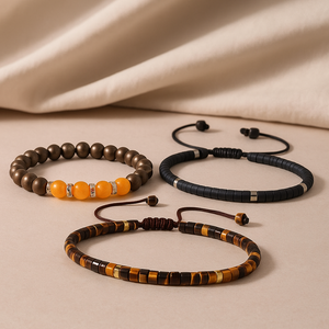Entrepreneur Success Combo – Tiger Eye x Citrine x Pyrite x Black Onyx Bracelets