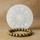 Pyrite Peru Bracelet with Selenite Recharging Plate