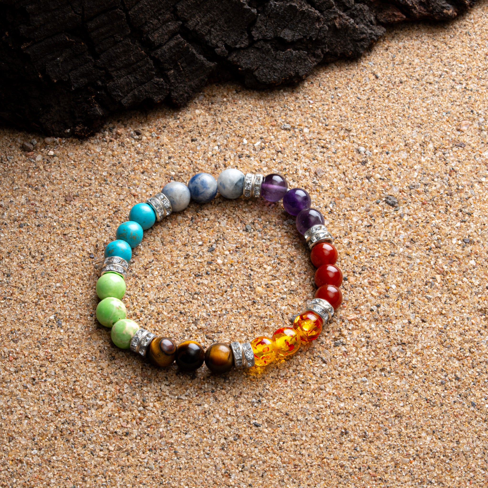 7 Chakra Natural Stone Bracelet