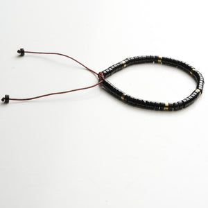 Black Onyx Natural Stone Bracelet for Stone of Protection, Strength & Focus
