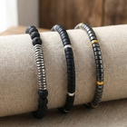 Grounding & Stability Daily Combo - Deep Protection x Strong Grounding - Hematite + Black Onyx + Lava Rock Bracelet