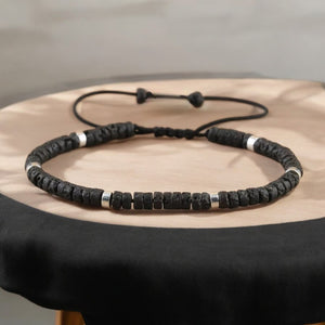 Lava Rock Natural Stone Bracelet for Grounding, Strength, and Energy