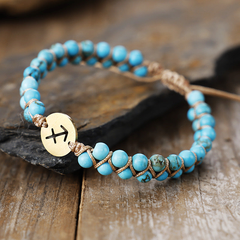 Sagittarius Zodiac Symbol Sign Energy Stone Bracelet